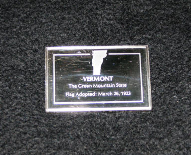 Ingot, State of Vermont