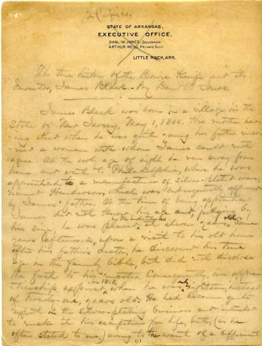 Manuscript, Daniel W. Jones