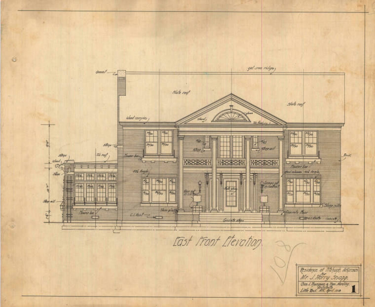 Drawing, Thompson Architectural - J. Harry Snapp, Fitzhugh
