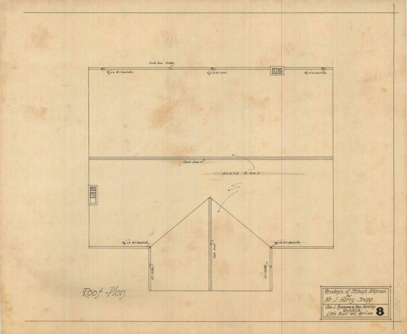 Drawing, Thompson Architectural - J. Harry Snapp, Fitzhugh