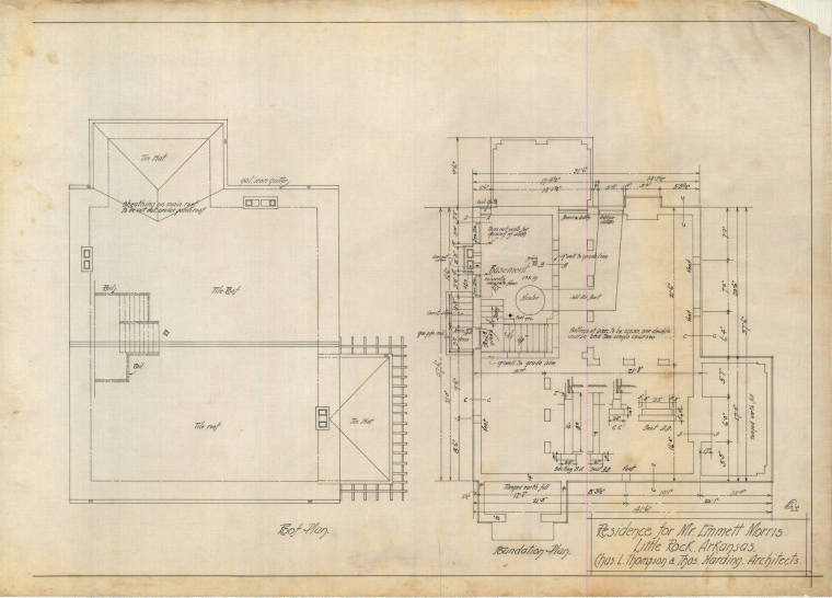 Drawing, Thompson Architectural - Emmitt Morris, Little Rock