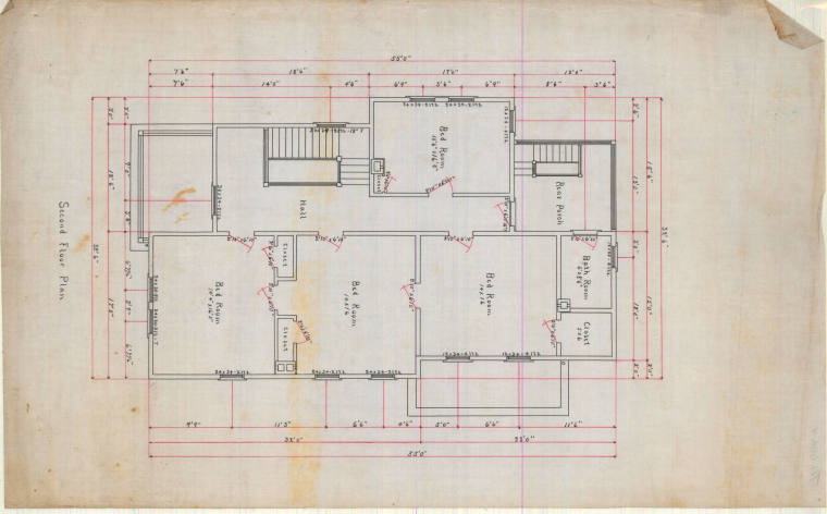 Drawing, Thompson Architectural - Mrs. M.E. Hale, Brinkley