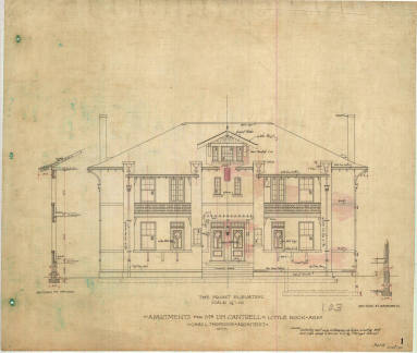 Drawing, Thompson Architectural - D.H. Cantrell Apts., Little Rock