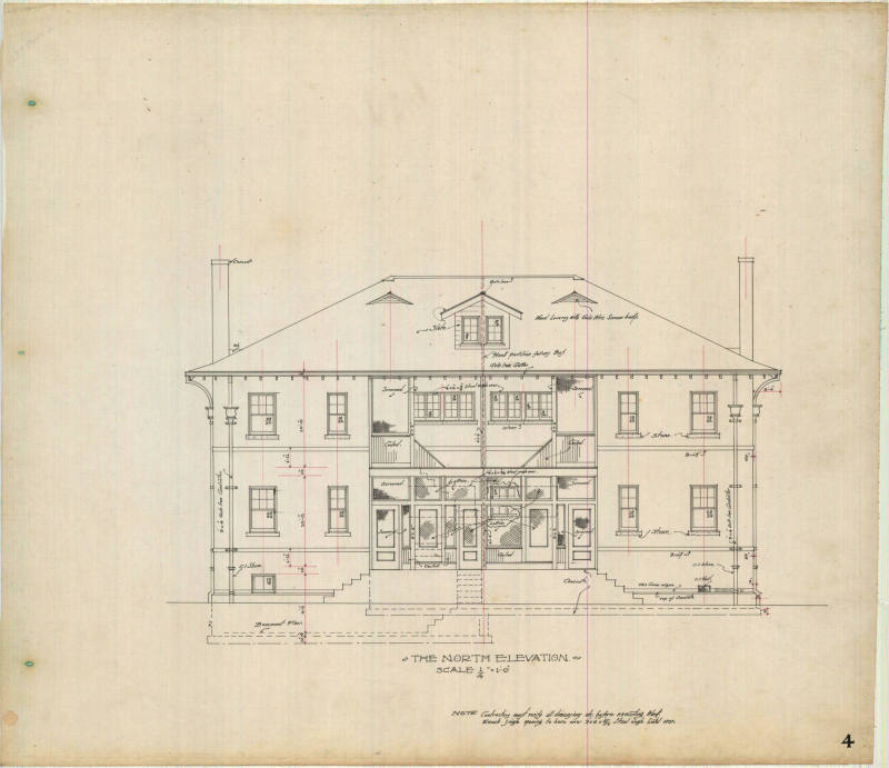 Drawing, Thompson Architectural - D.H. Cantrell Apts., Little Rock