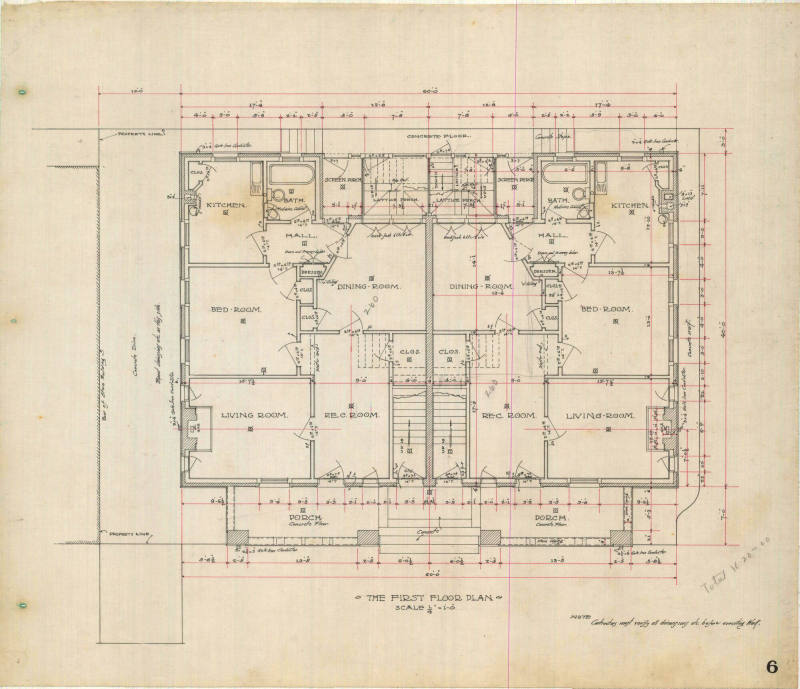 Drawing, Thompson Architectural - D.H. Cantrell Apts., Little Rock