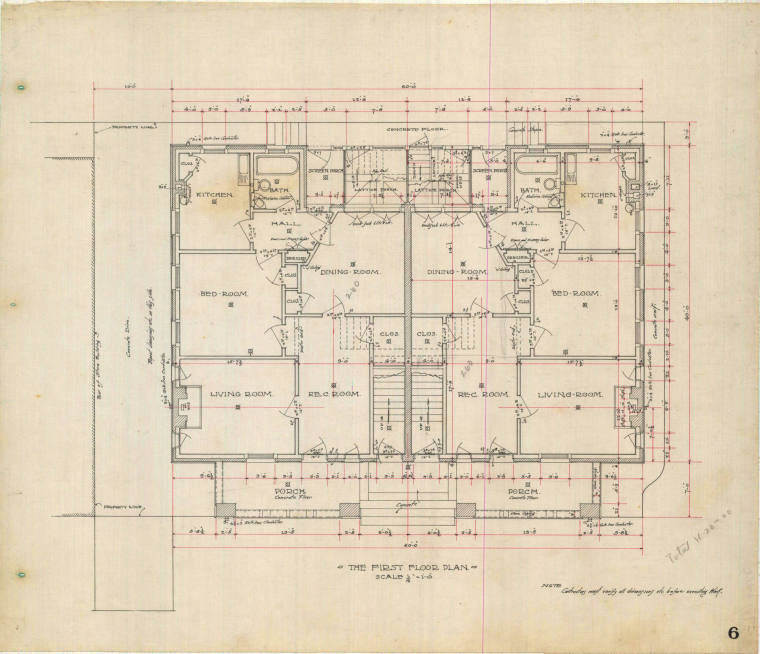 Drawing, Thompson Architectural - D.H. Cantrell Apts., Little Rock