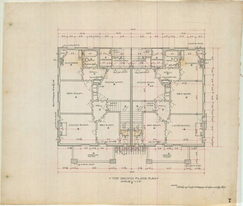 Drawing, Thompson Architectural - D.H. Cantrell Apts., Little Rock