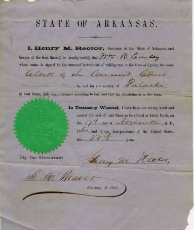 Document, Governor Henry Rector