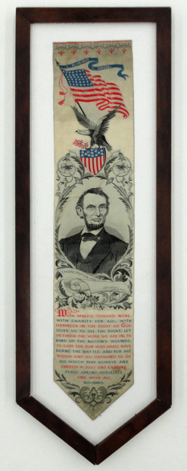 Stevengraph, Abraham Lincoln Ribbon