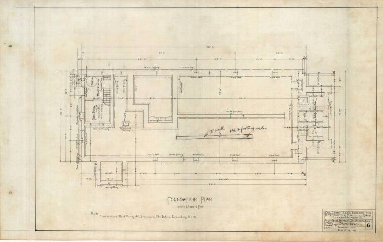 Drawing, Thompson Architectural - Merchants & Planter's Bank, Clarendon