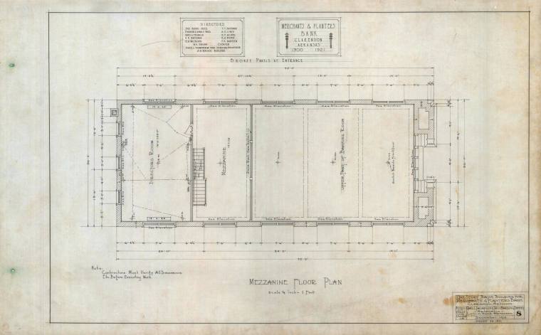 Drawing, Thompson Architectural - Merchants & Planter's Bank, Clarendon