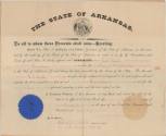 Certificate, State of Arkansas Commission, Gov. Clayton