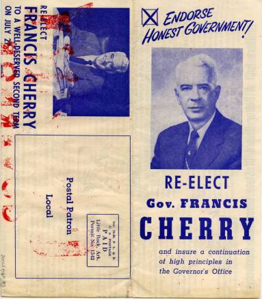 Brochure, Campaign - Governor Francis Cherry