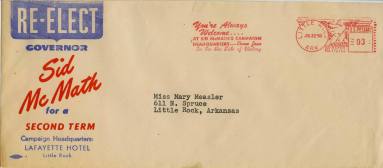Letters & Envelope, Campaign - Governor Sid McMath