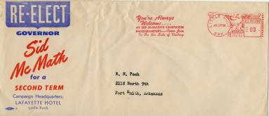 Envelope, Campaign - Governor Sid McMath