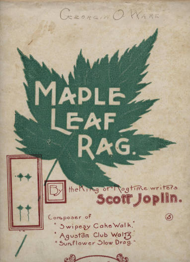 Sheet Music, "Maple Leaf Rag by Scott Joplin