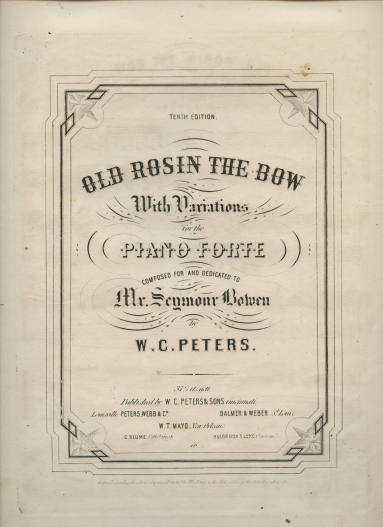 Sheet Music, "Old Rosin the Bow"