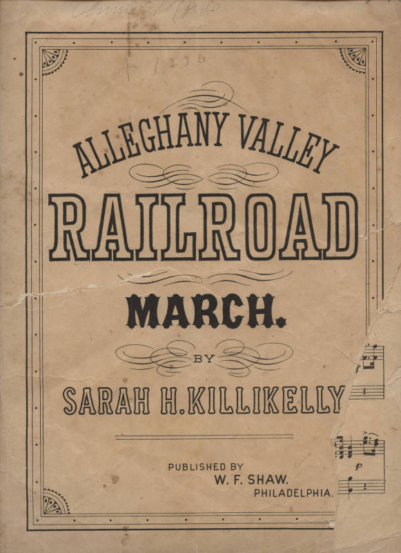 Sheet Music, "Alleghany Valley Railroad March"