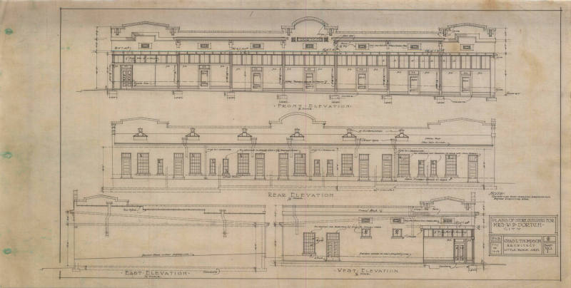 Drawing, Thompson Architectural - W.P. Dortch, Little Rock