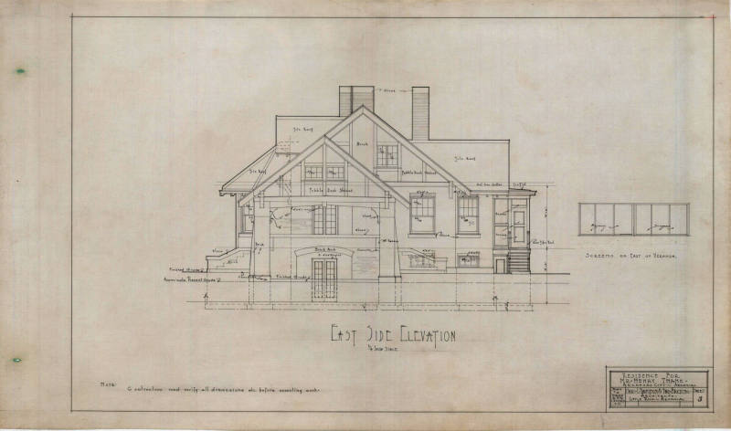 Drawing, Thompson Architectural - Henry Thane, Arkansas City