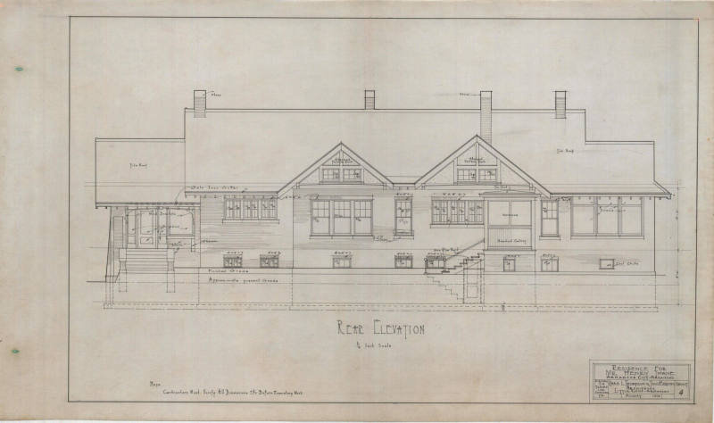 Drawing, Thompson Architectural - Henry Thane, Arkansas City