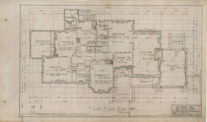 Drawing, Thompson Architectural - Henry Thane, Arkansas City