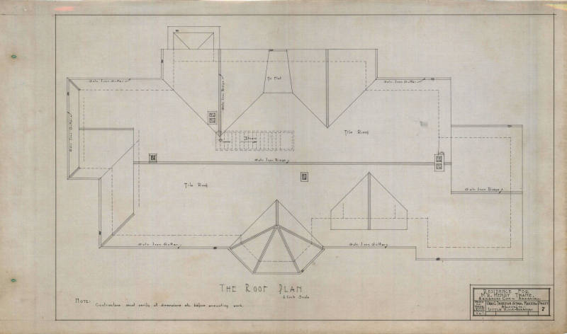 Drawing, Thompson Architectural - Henry Thane, Arkansas City