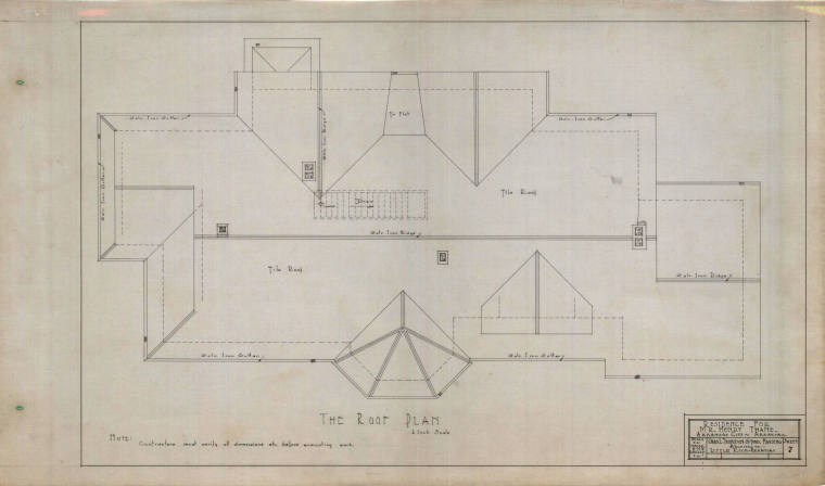 Drawing, Thompson Architectural - Henry Thane, Arkansas City