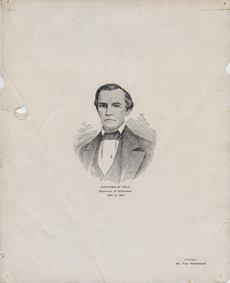 Print, Governor Archibald Yell