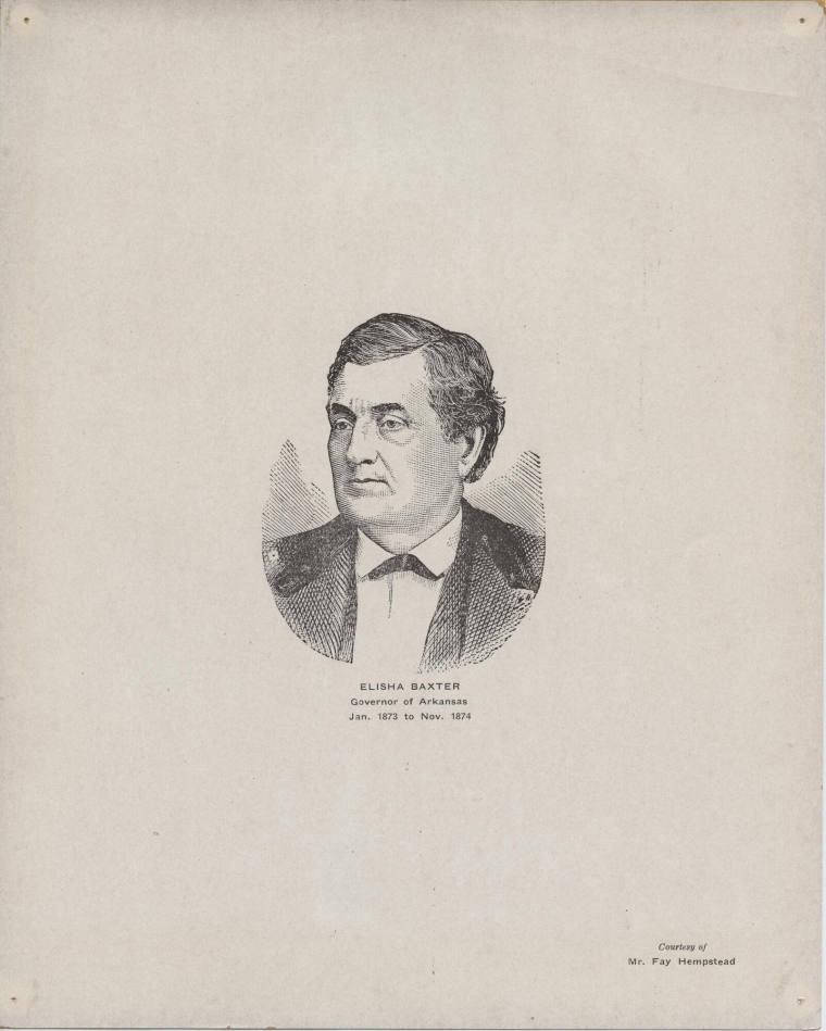 Print, Governor Elisha Baxter