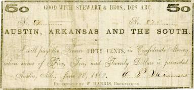 Scrip, Arkansas Confederate - Austin