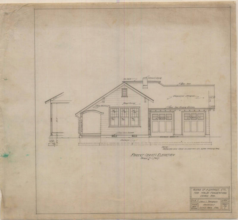 Drawing, Thompson Architectural - Joe Frauenthal, Conway, Arkansas