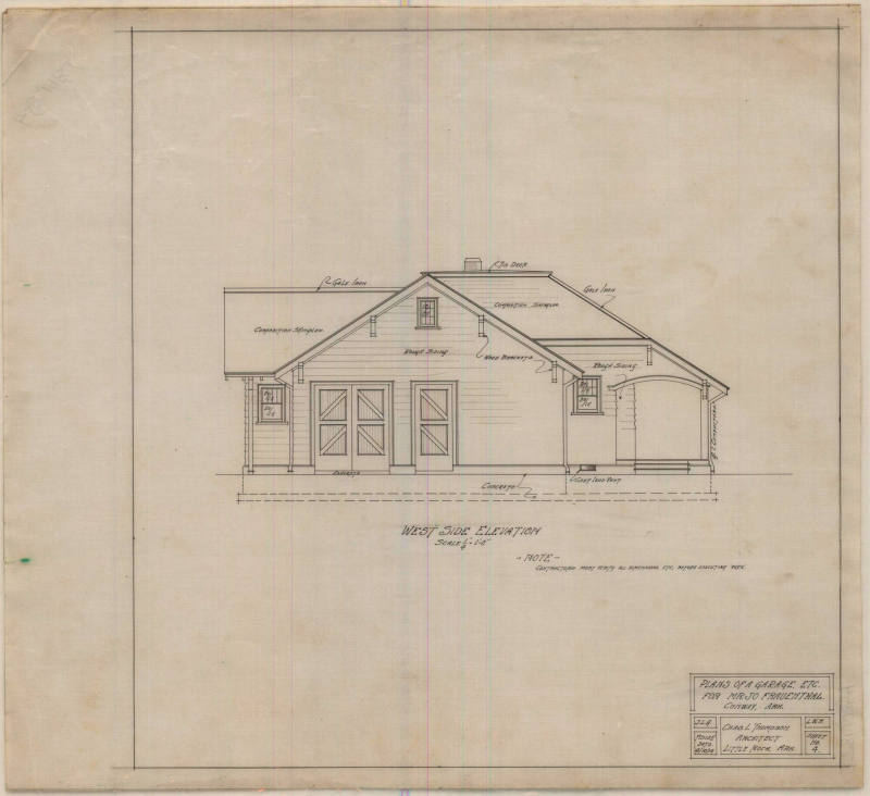 Drawing, Thompson Architectural - Joe Frauenthal, Conway, Arkansas