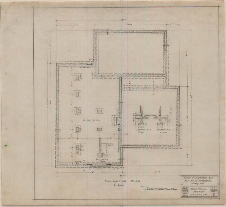 Drawing, Thompson Architectural - Joe Frauenthal, Conway, Arkansas