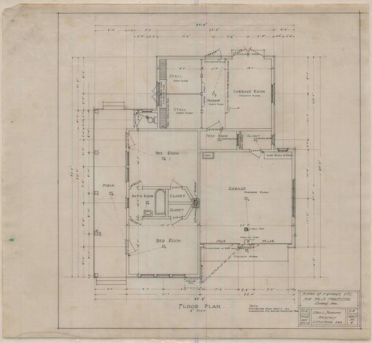 Drawing, Thompson Architectural - Joe Frauenthal, Conway, Arkansas