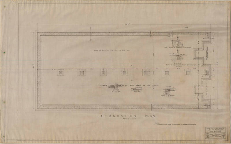 Drawing, Thompson Architectural - F.G. Bridges (store), Pine Bluff, Arkansas