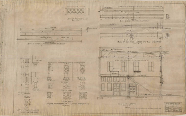 Drawing, Thompson Architectural - F.G. Bridges (store), Pine Bluff, Arkansas