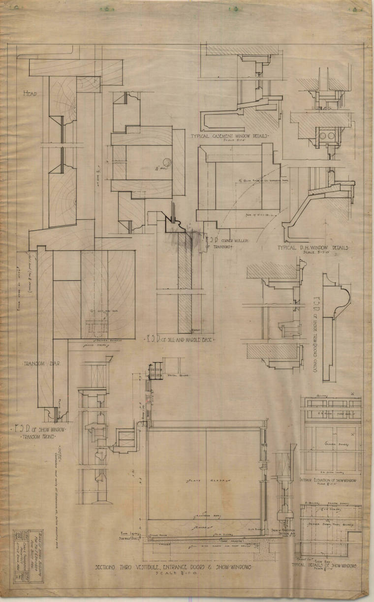 Drawing, Thompson Architectural - F.G. Bridges (store), Pine Bluff, Arkansas