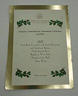 Menu, Arkansas Governor's Mansion