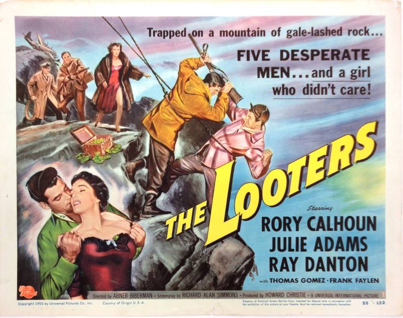 Lobby Card, The Looters with Rory Calhoun & Julie Adams