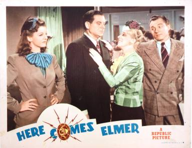 Lobby Card, Here Comes Elmer