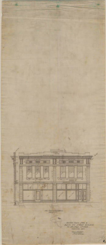 Drawing, Thompson Architectural - Charles McKee Bank & Store, Fordyce