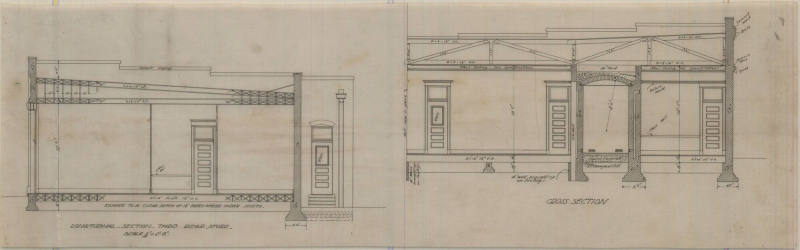 Drawing, Thompson Architectural - Charles McKee Bank & Store, Fordyce