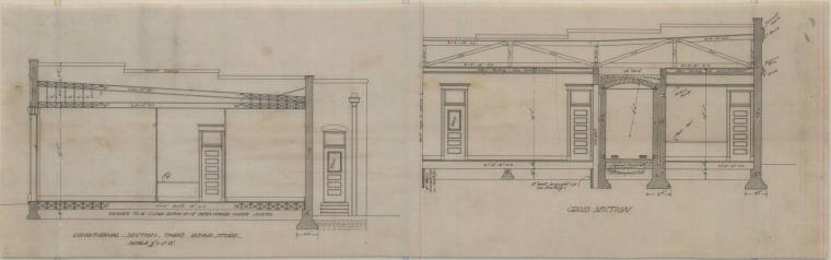 Drawing, Thompson Architectural - Charles McKee Bank & Store, Fordyce