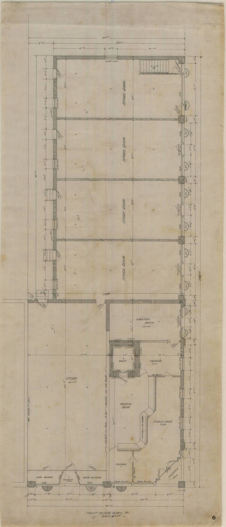 Drawing, Thompson Architectural - Charles McKee Bank & Store, Fordyce