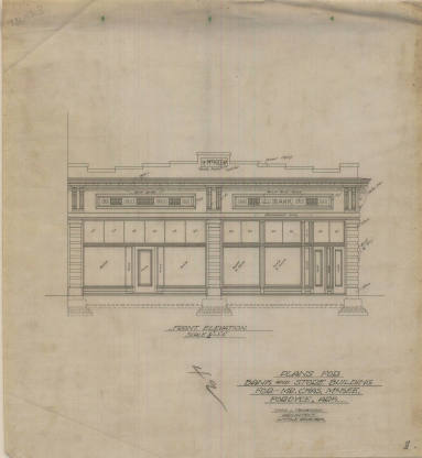 Drawing, Thompson Architectural - Charles McKee Bank, Fordyce