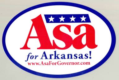 Sticker, Bumper - Asa Hutchinson Gubernatorial