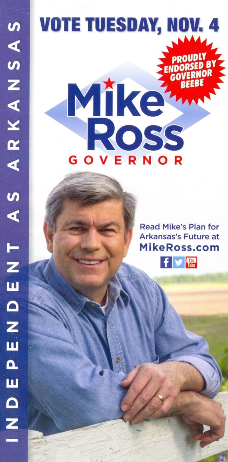 Card, Political - "Mike Ross Governor"