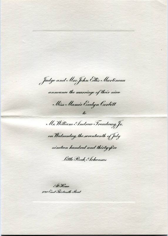 Announcement, Wedding - Corbitt-Treadway