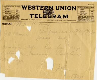 Telegram - World War I